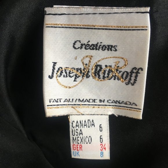 Joseph Ribkoff Women's Black Designer Dress High Low Size 6 Formal Vintage Grad - Picture 13 of 15